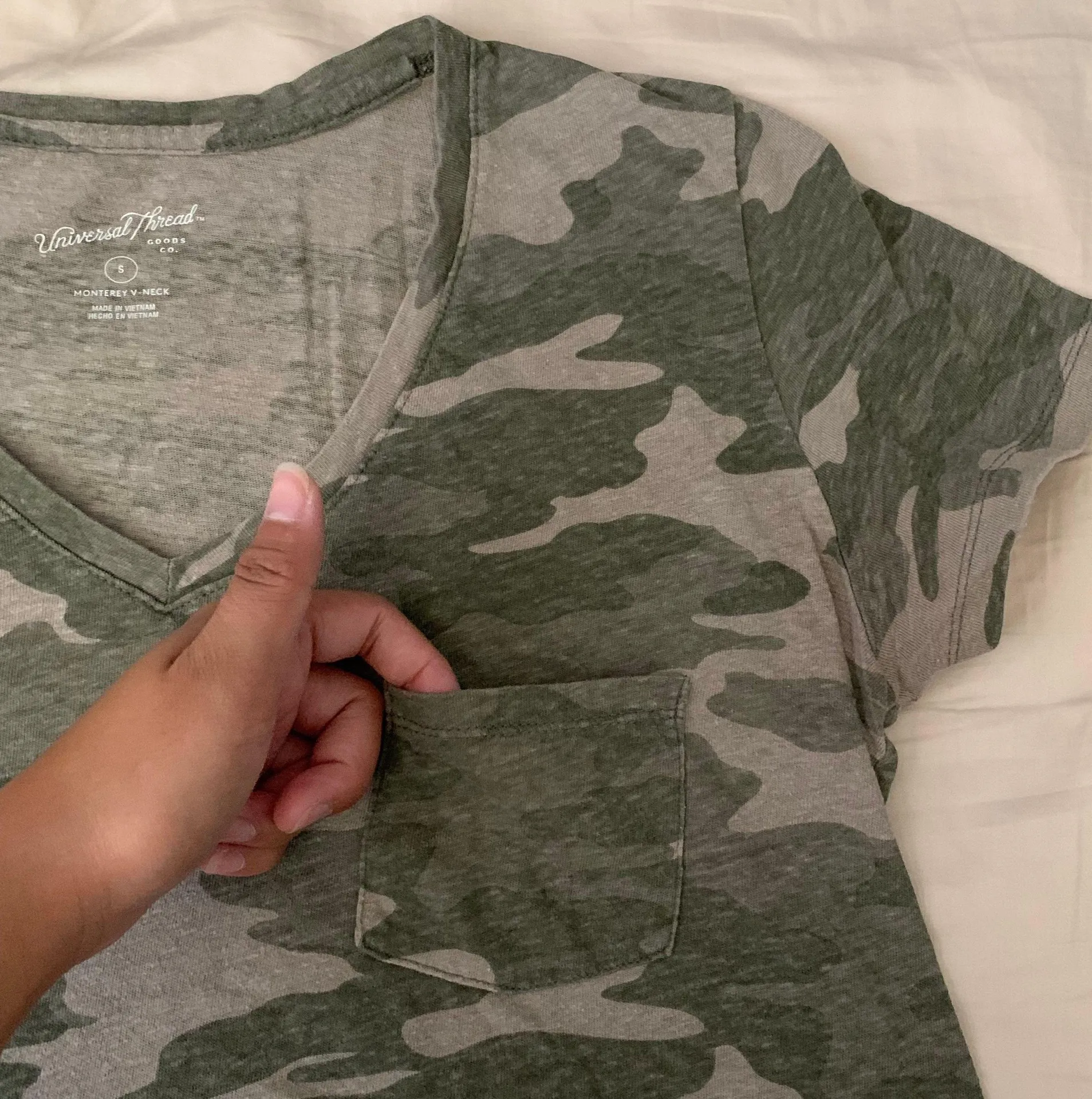 Camo V-Neck Short-Sleeve Tee - Image 2