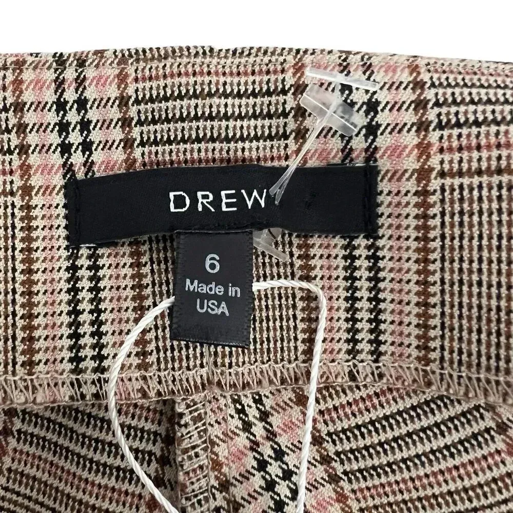 Drew Isabelle Pant Check pattern Camel Brown Preppy Light Academy Professional 6 - Image 5
