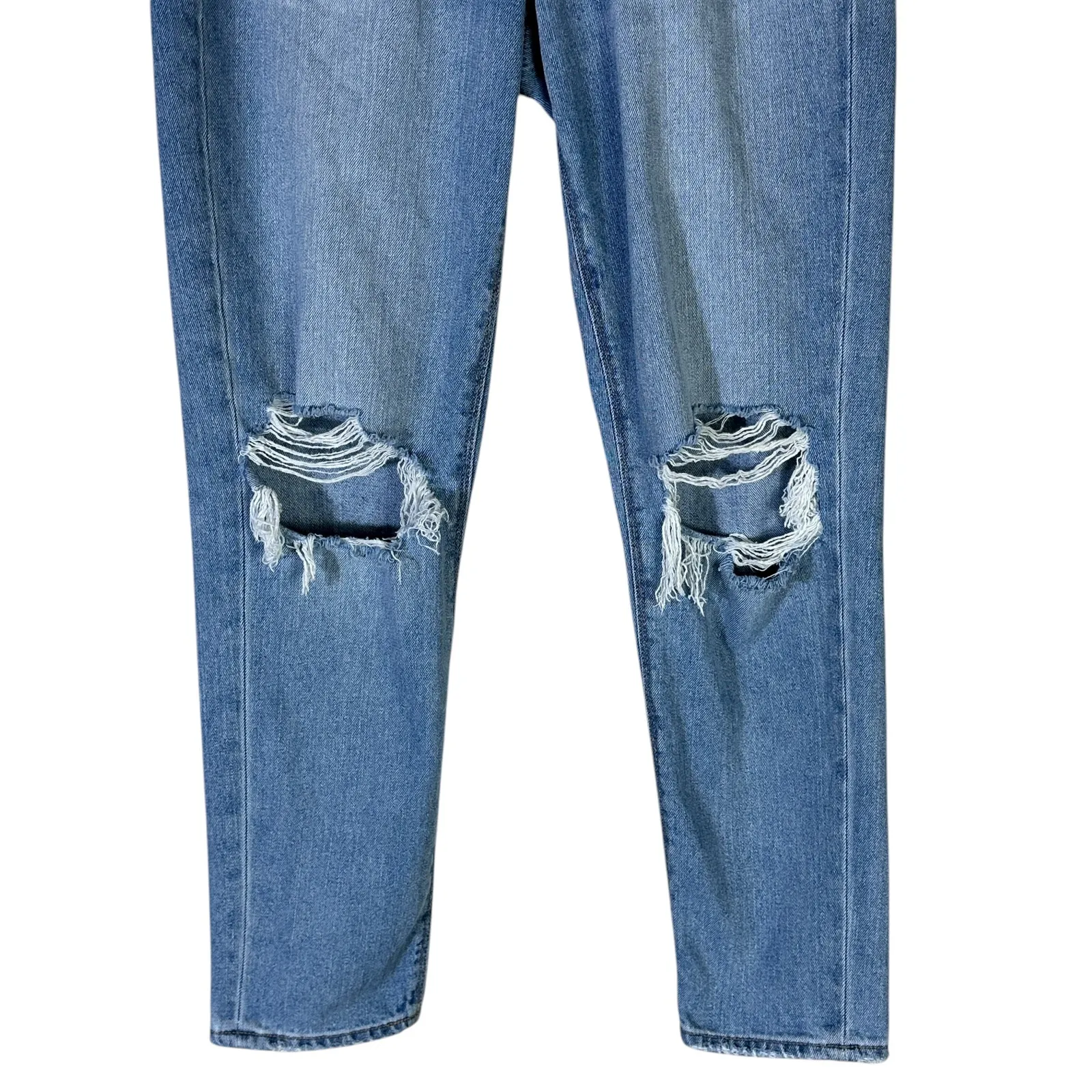 American Eagle Mom Jeans Womens 2 Distressed Medium Wash High Rise Y2K Grunge - Image 2