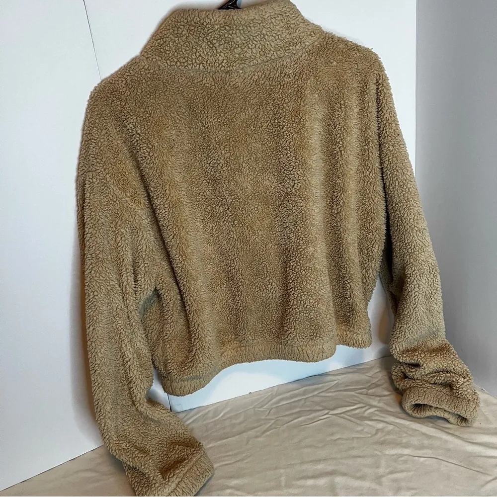 SO  1/4 zip fleece cropped jacket - Image 4