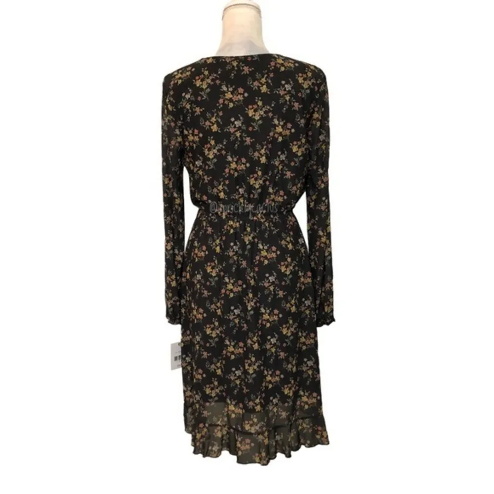 NWT Black Floral Long Sleeve Dress  New - Image 2