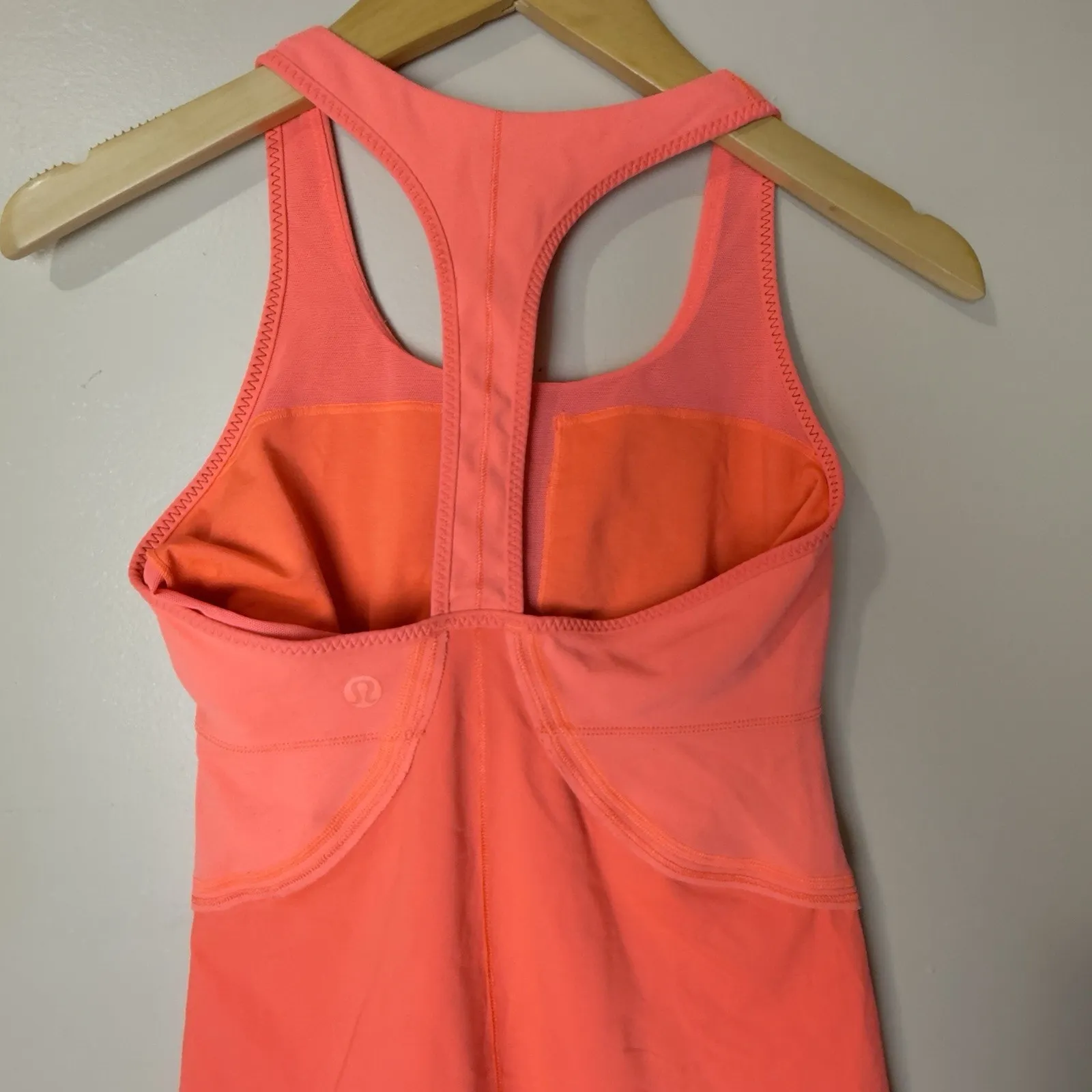 Lululemon Women’s Tank Top Neon Orange/Pink Size 6 Premium Activewear Orange - Image 8