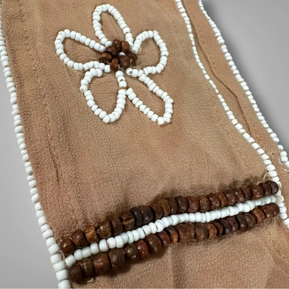 Free People Riley Pony Scarf Western Bohemian Beaded Chain Fringe Hair Tie NWT - Image 13