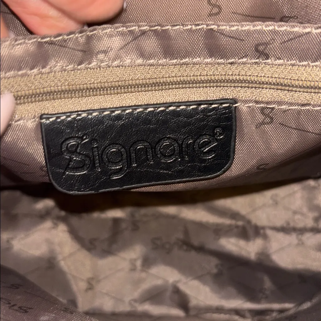 SIGNARE BRAND MULTICOLORED AND BLACK TAPESTRY HANDBAG BLACK ADJUSTABLE STRAP - Image 12