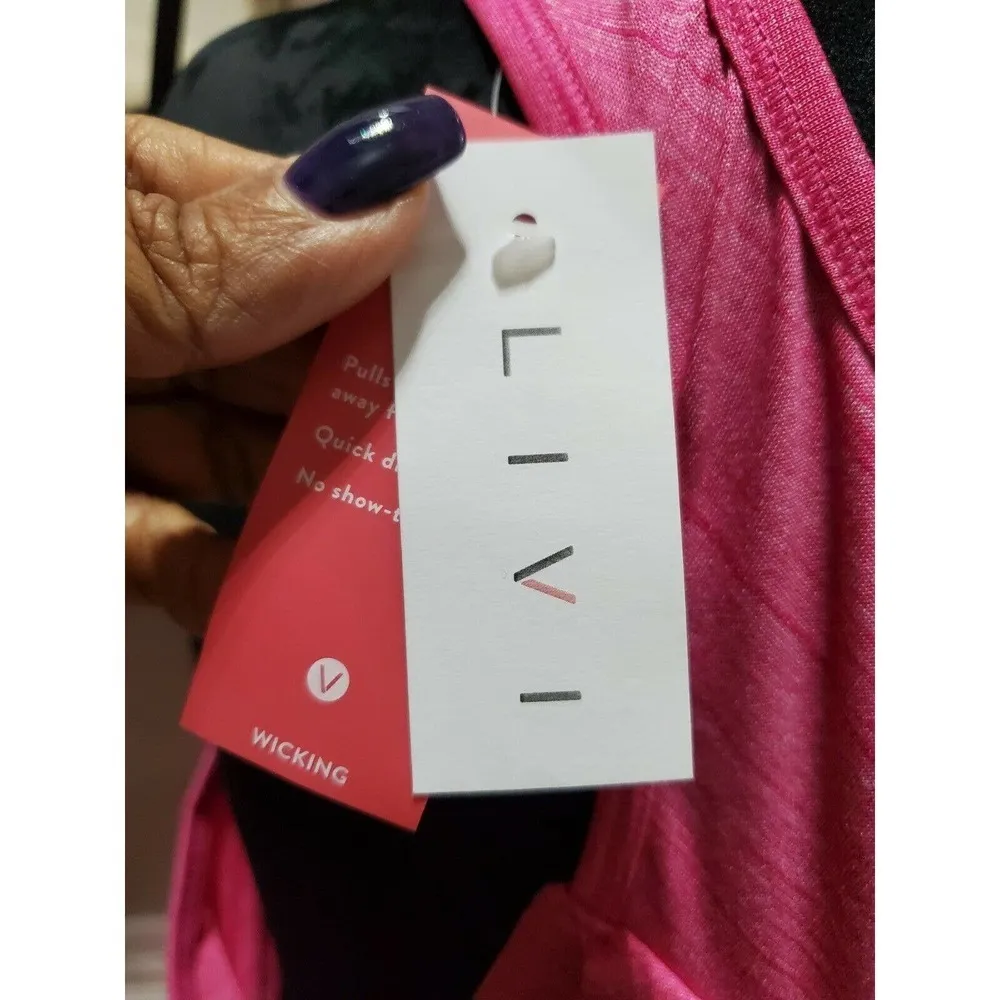 Livi Women Solid Pink 100% Polyester Round Neck Sleeveless Casual Top Size 26/28 - Image 9