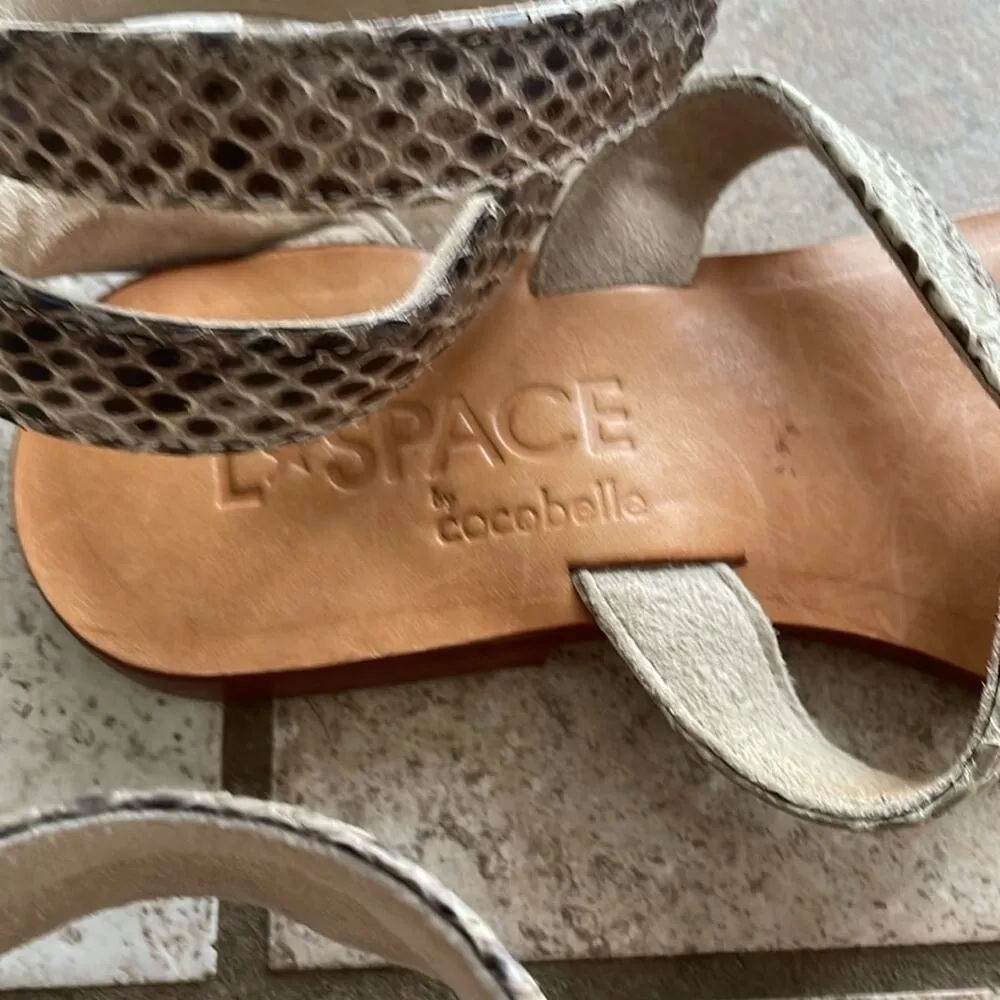 L Space Cocobelle Snake Wrap Leather Sandals - Image 8