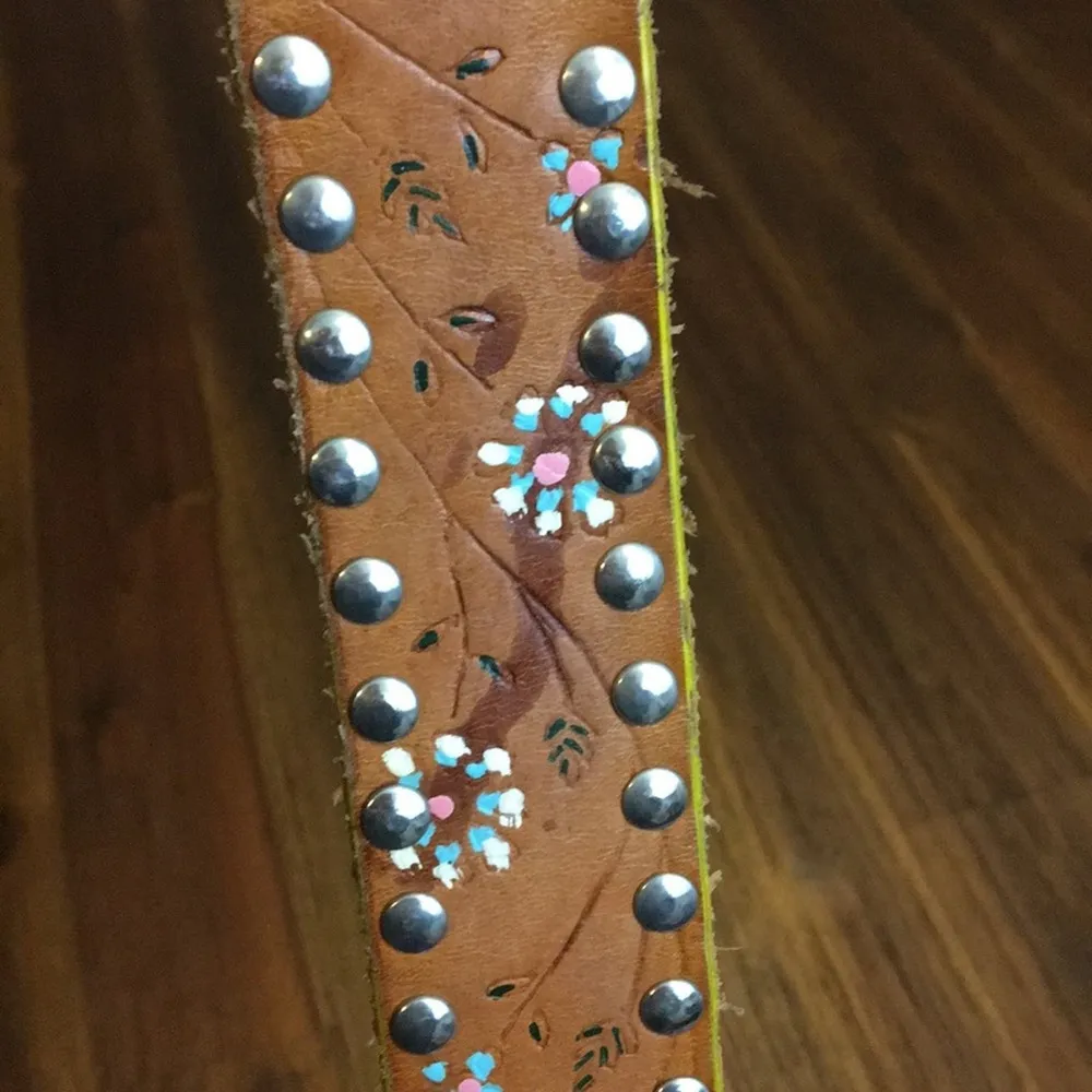 Bebe brown floral leather belt - Image 4