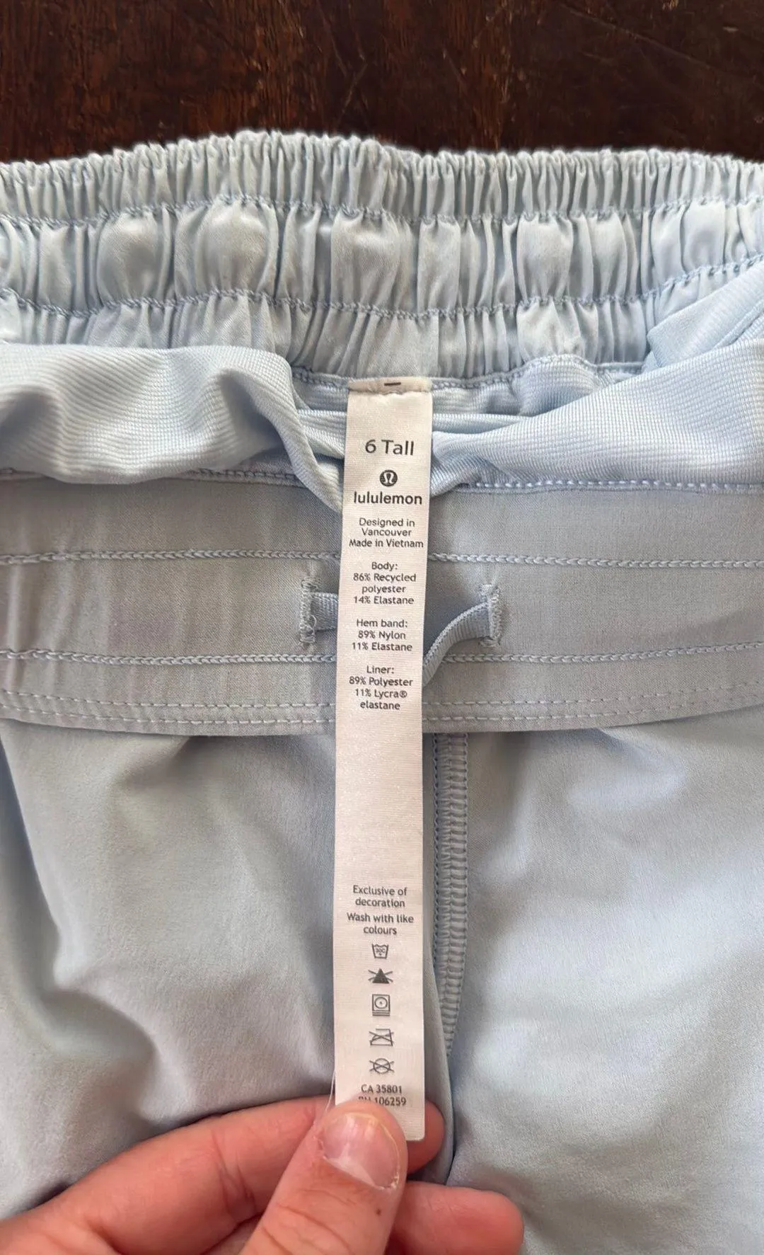 Hotty Hot Shorts 4” Blue Linen - Image 2