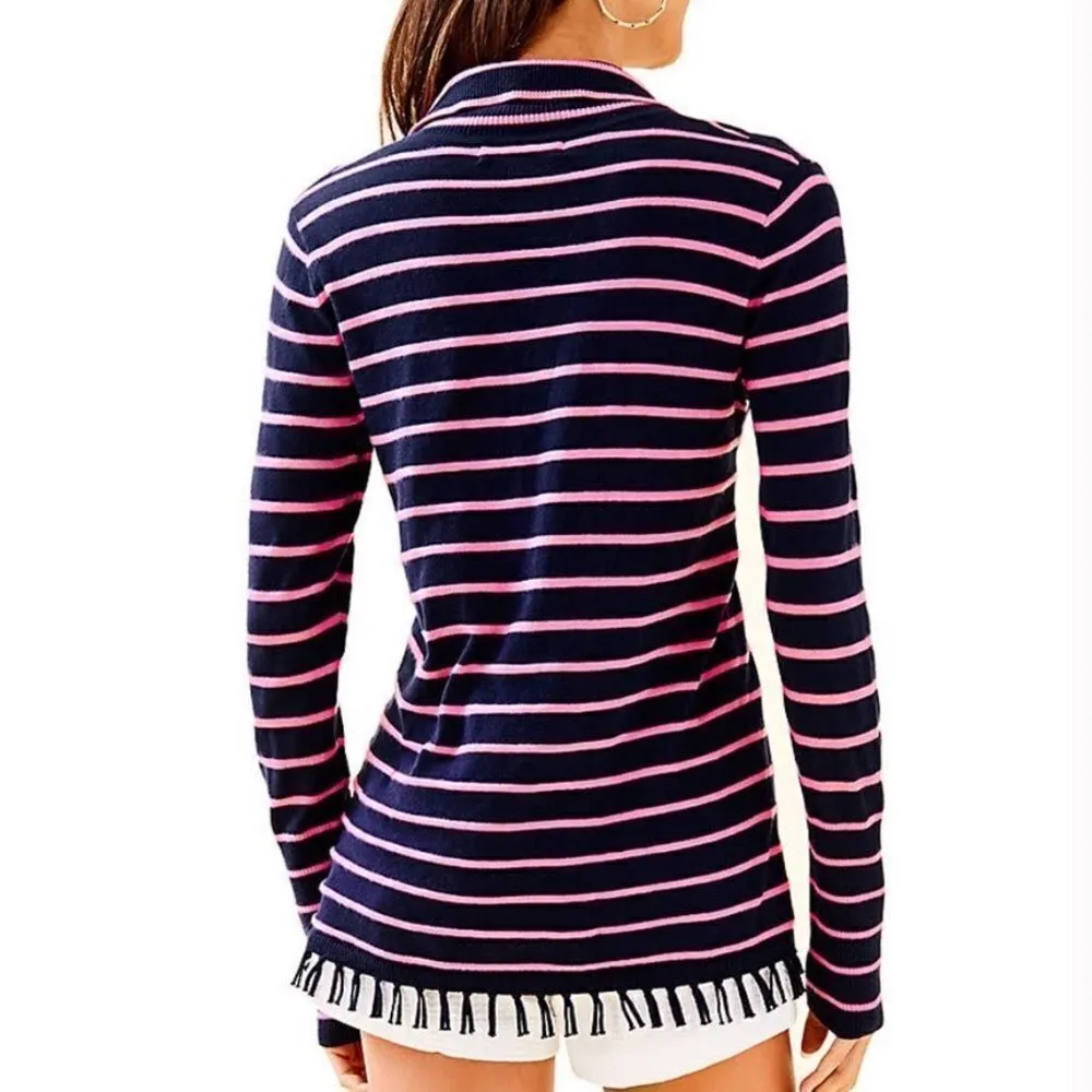 Lilly Pulitzer Crestwood Fringe Pullover Sweater Top - Image 3