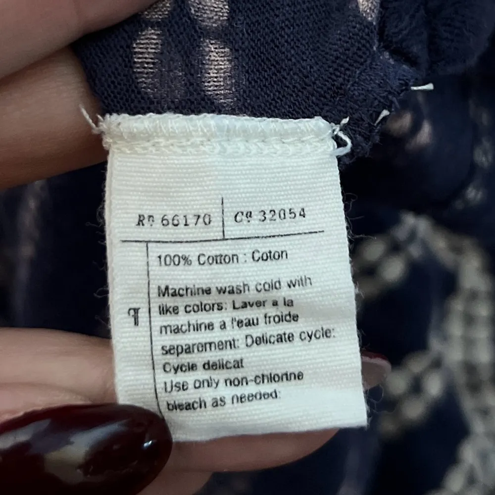 Pilcro and the Letterpress Anthropologie Navy Tie Back Top Size XS - Image 3