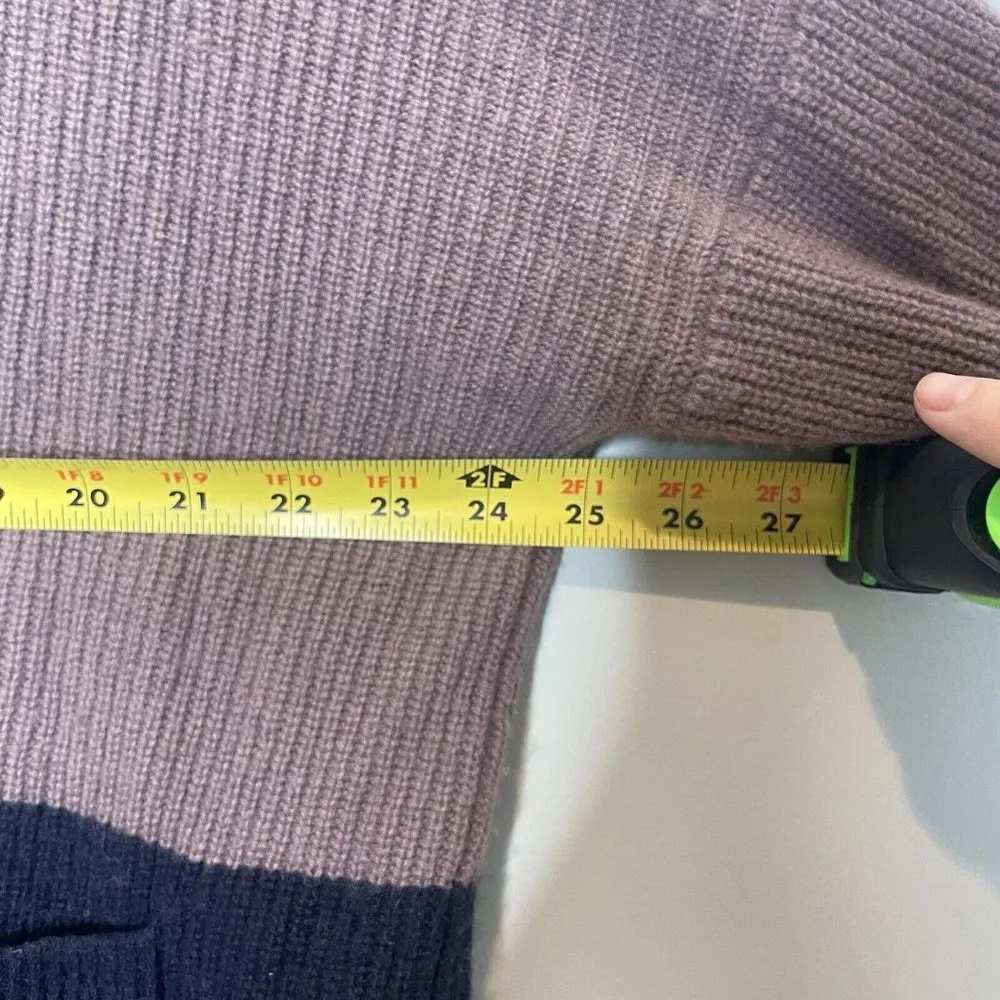 Madewell Glenbrook Half Zip Pullover Sweater Colorblock Wool Blend Size Medium - Image 10