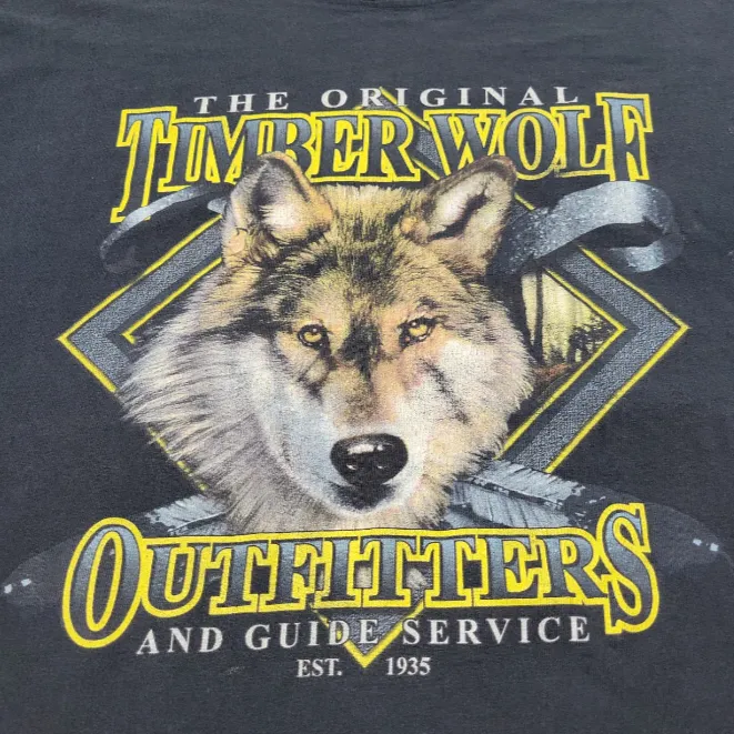 Vintage  Super Weight T-Shirt Size XL The Original Timberwolf Tee Unisex T-shirt - Image 3