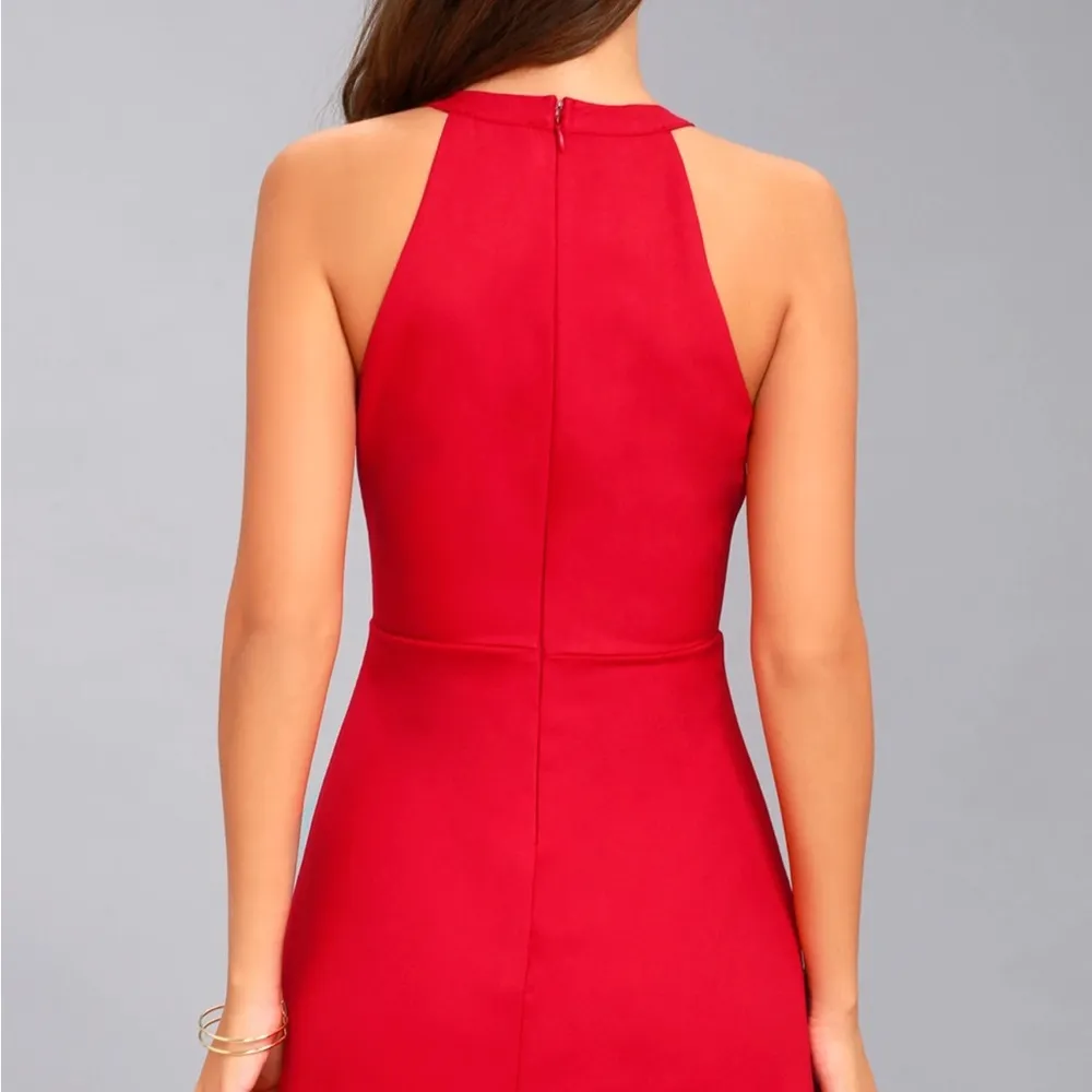 Lulu’’s Mamacita Halter Skater Mini Dress Red Size Small - Image 9