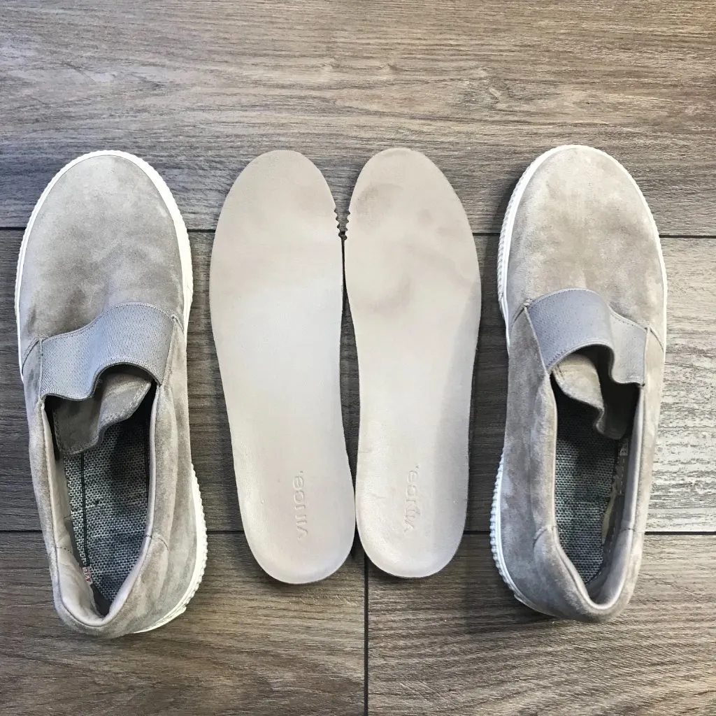 Vince Vince Kirkland‎ Suede Slip-On Sneakers in Woodsmoke Women's Size 8M EU 38 - Image 12