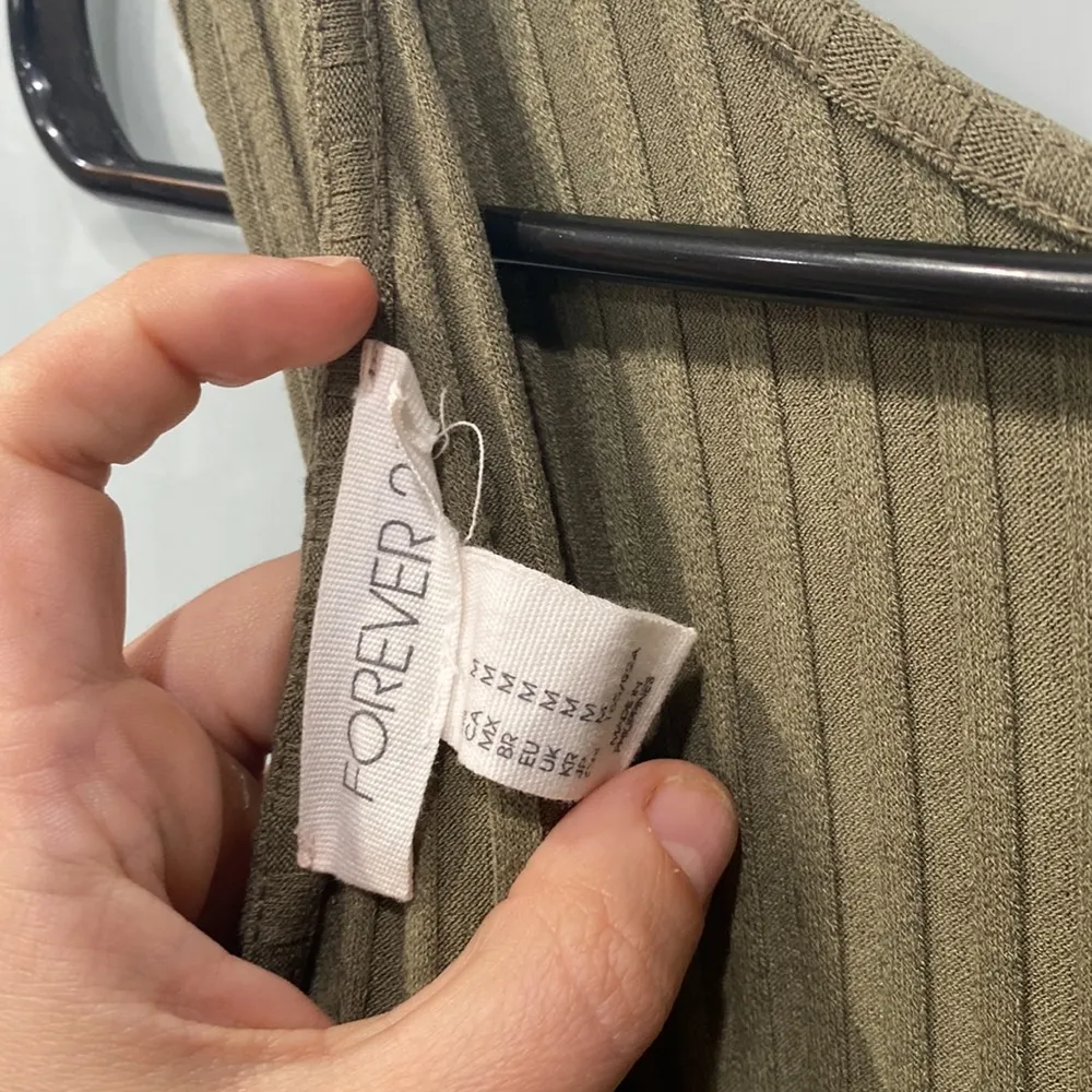 Dark Green Bodycon Stretchy Sleeveless Y2K Dress F21  Sz M - Image 4