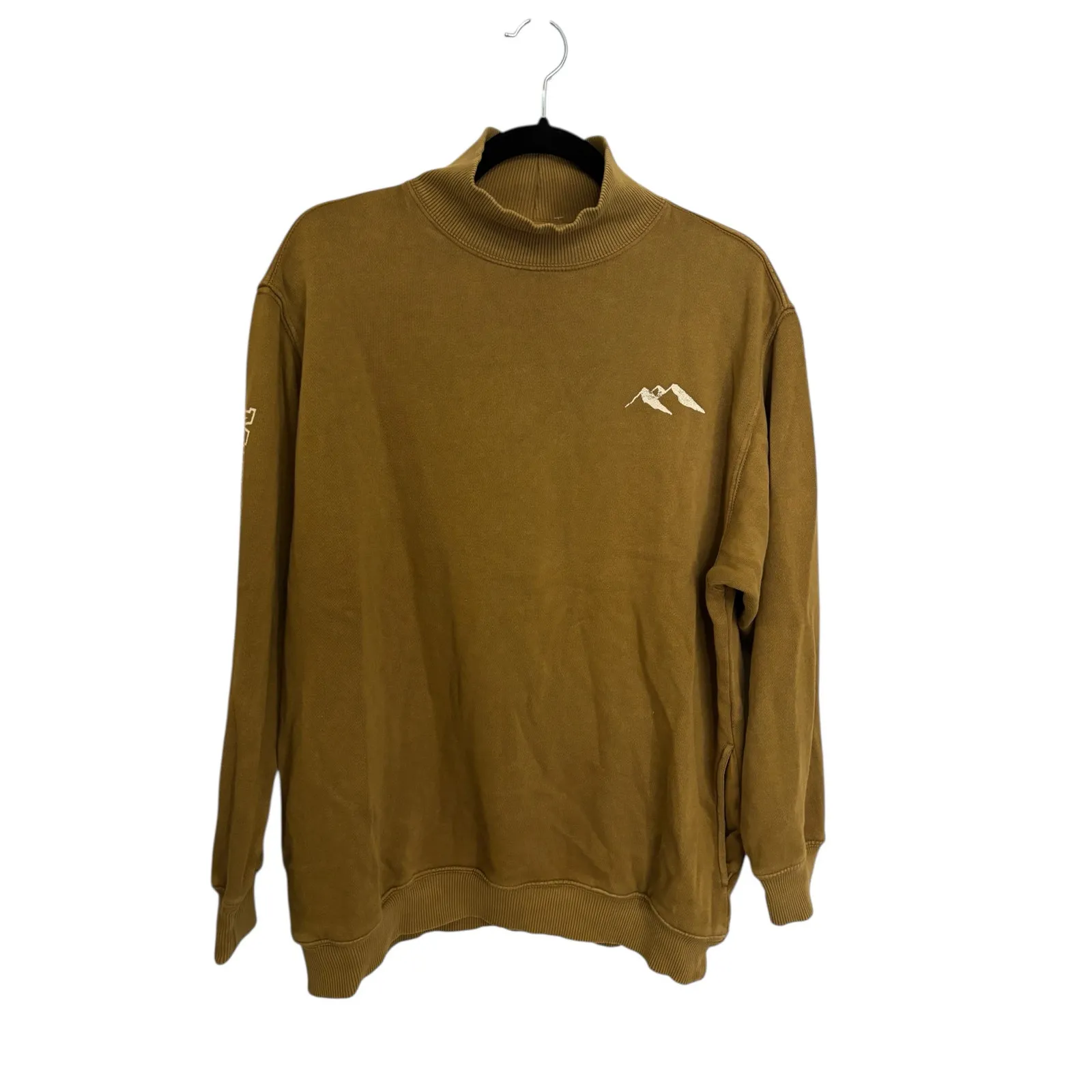 Aerie Sweatshirt Womens Small Mountain Season Mock Neck Oversized Brown NWT - Image 2