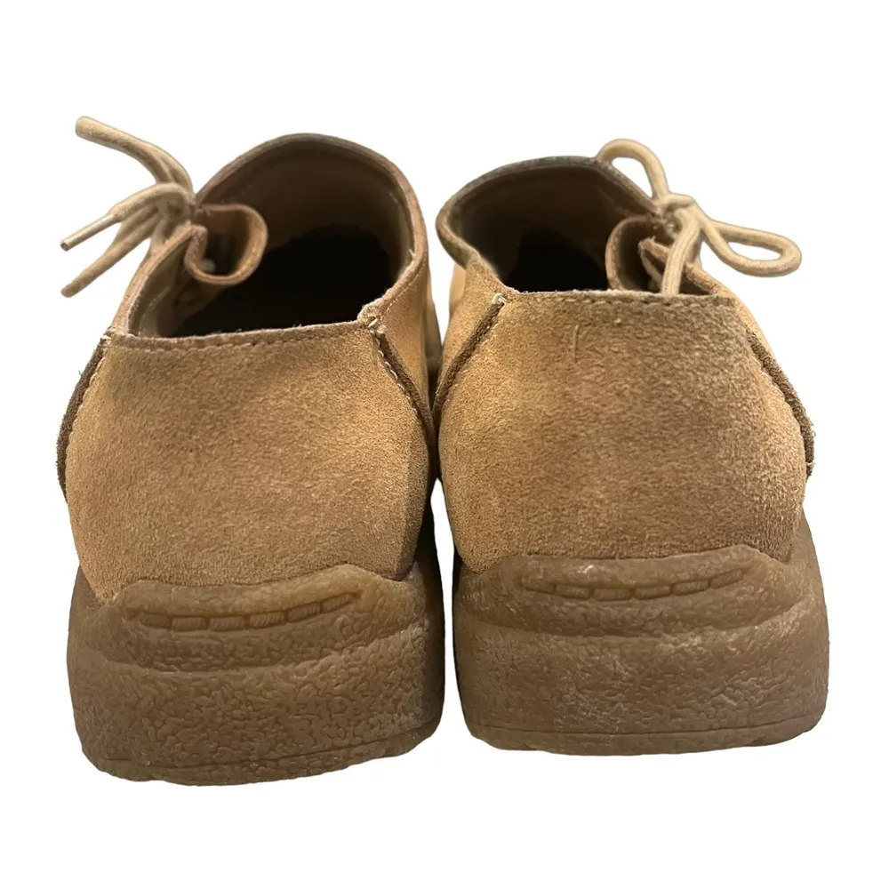 RARE Vintage Y2K Report Safe Keeper Tan Suede Chunky Platform Loafer, Sz 8 - Image 10