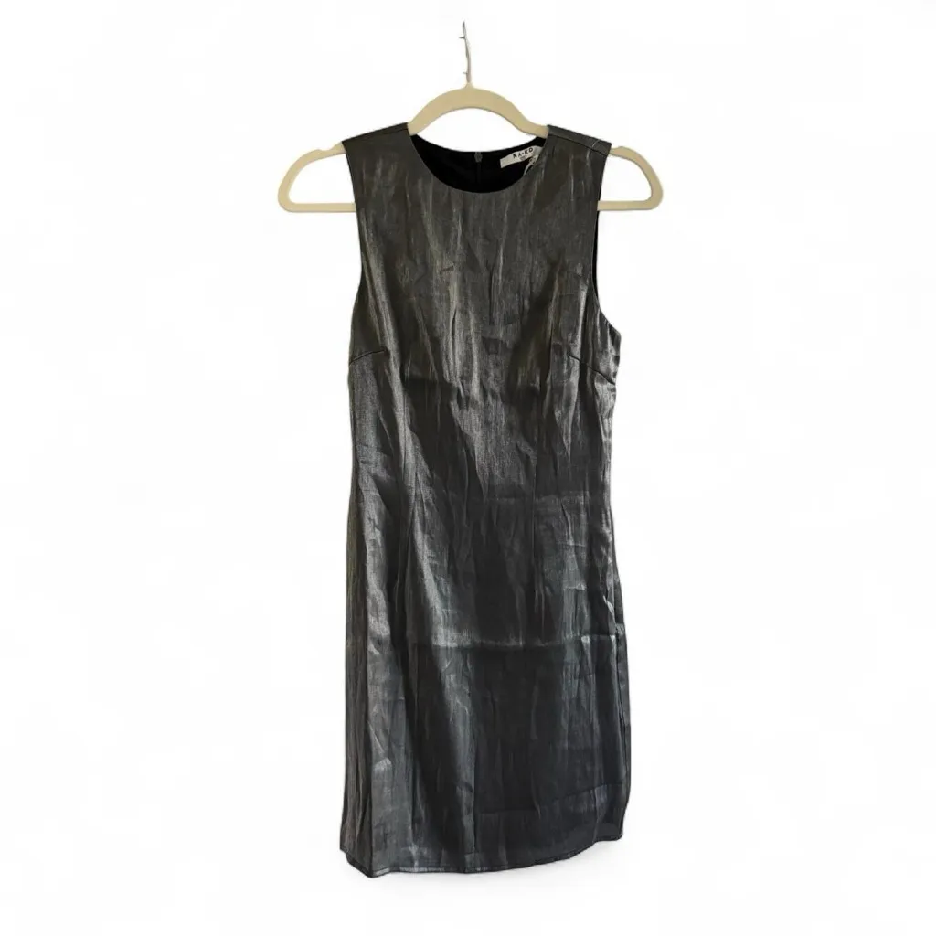 Chic Sleeveless Gray Mini Dress - Image 2
