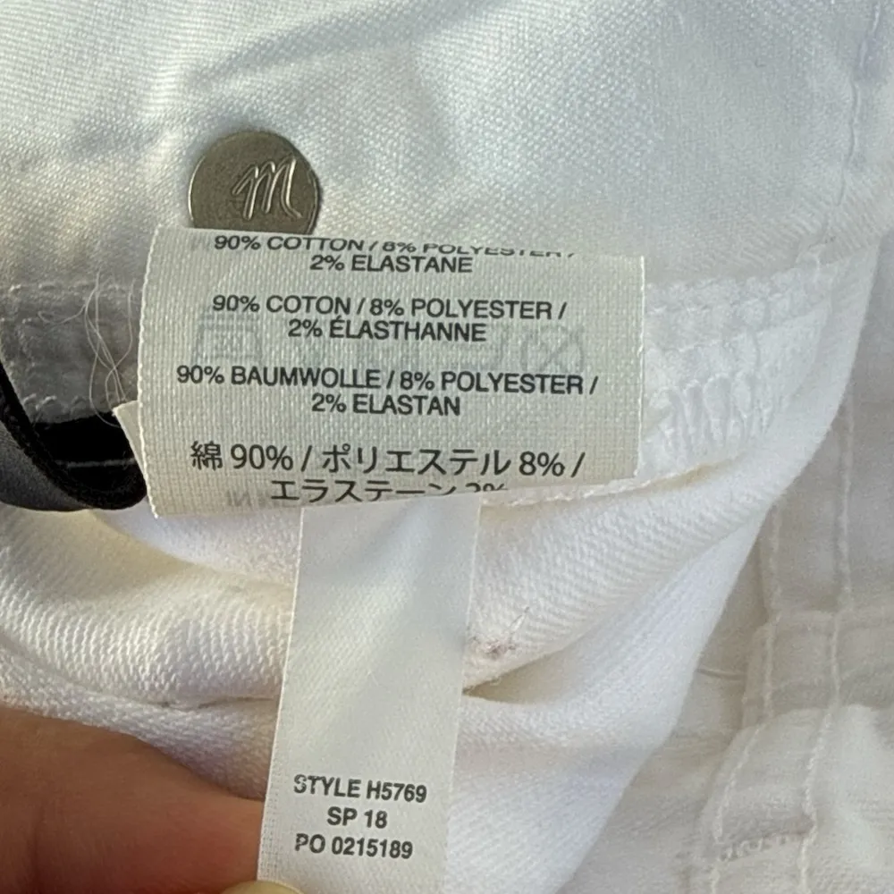 Madewell 9” High-Rise Skinny White Denim Jeans Size 27 Classic Preppy Old Money - Image 9