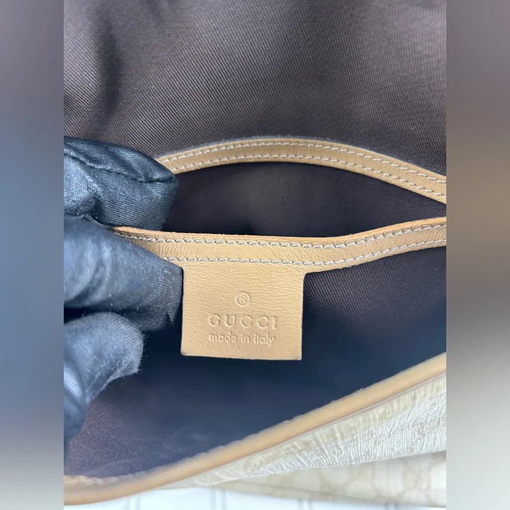 Gucci Vintage Elegant Cream Shoulder Crossbody Bag - Image 14