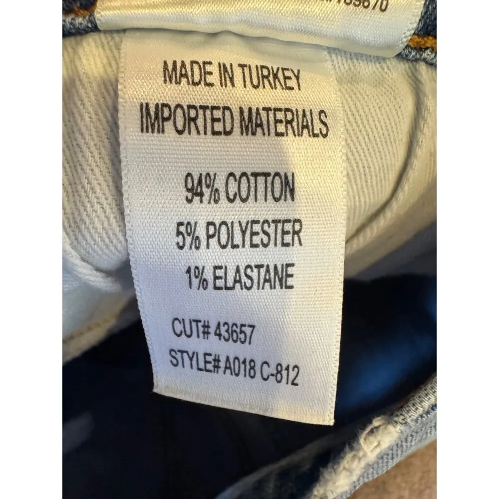 Agolde Jeans Women 29 Blue Light Wash Sophie Cropped Chewed Hem Distressed Retro - Image 12