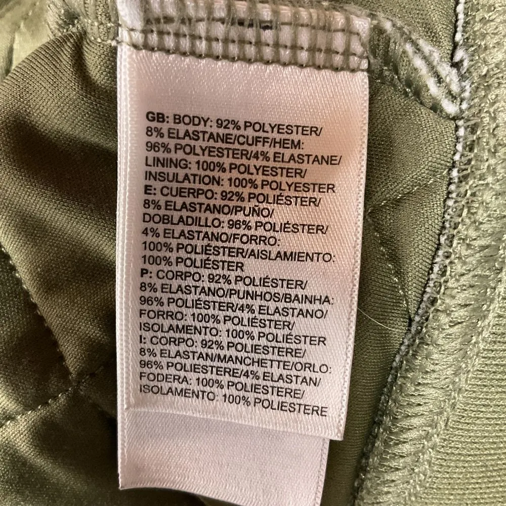 The North‎ Face Women's Mod Bomber Jacket Size M Green Full Zip Quilted Outdoor - Image 13