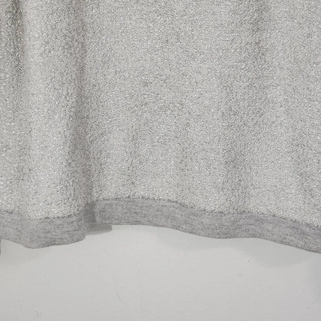 Dolan Left Coast Collection Gray Metallic Textured Knit Sweatshirt Size Small - Image 2