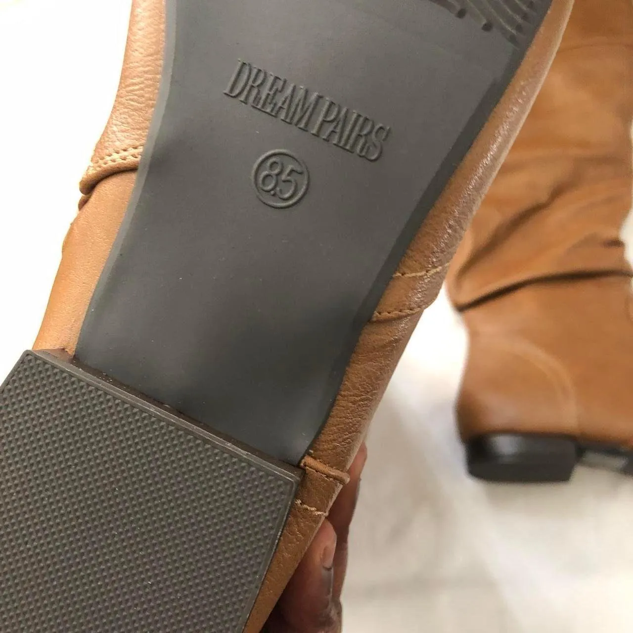 NIB Dream Paris Tan brown knee high mid calf slouchy boots Size 8.5 - Image 3