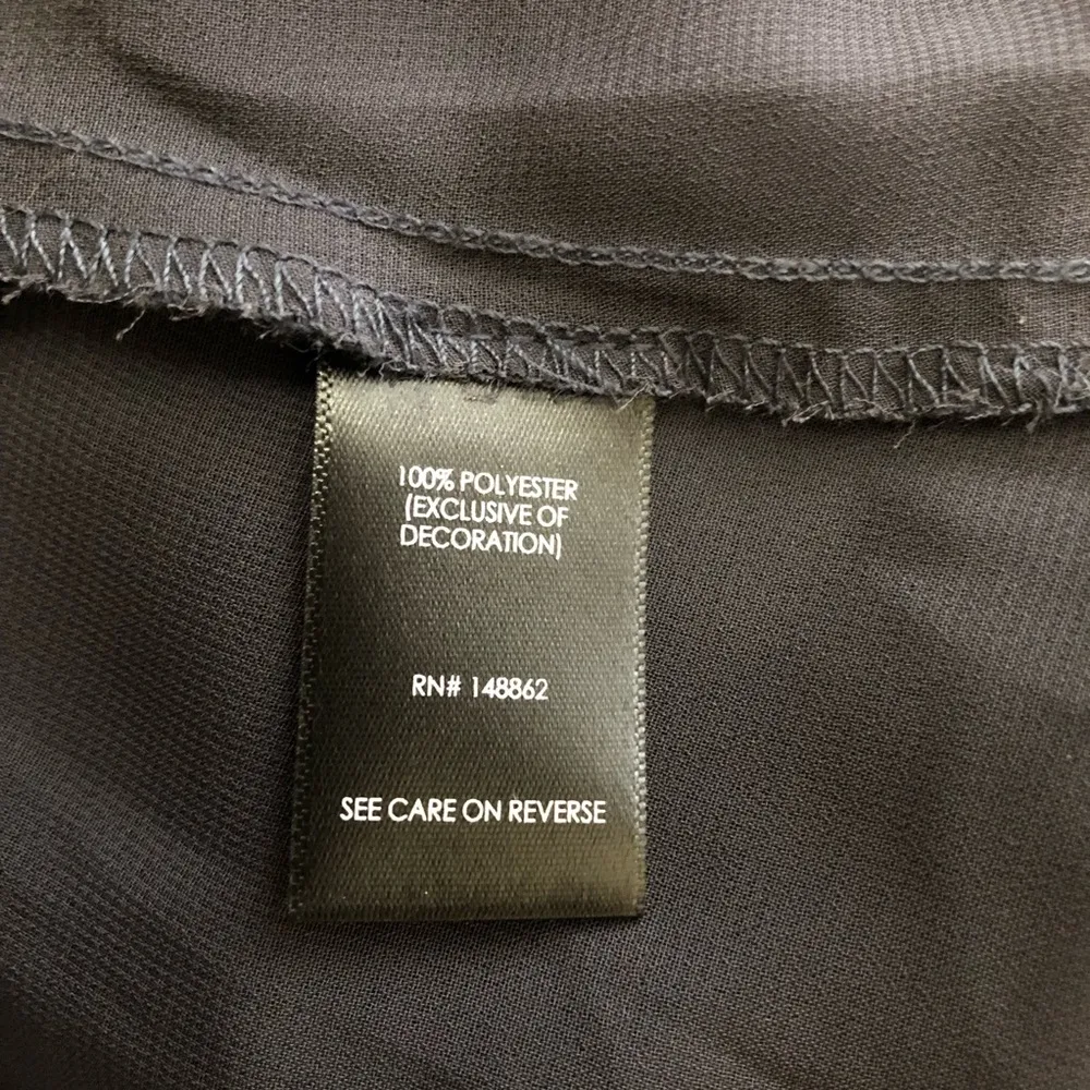 Torrid Dark Slate Grey Chiffon & Black Lace Pleated Cami - Image 6