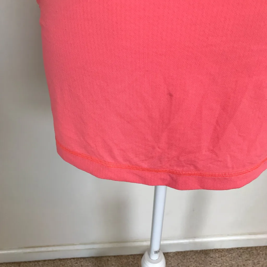 Lululemon Athletica Women’s Neon Orange Built In Bra Activewear Tank Top Sz: 6 - Image 3