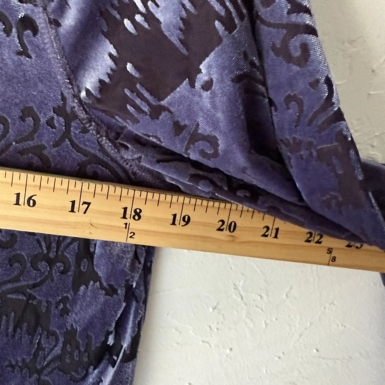 Fade Vintage 90s‎ Grunge Top Large Velvet Burnout Whimsigoth Witchy Shirt Purple - Image 6