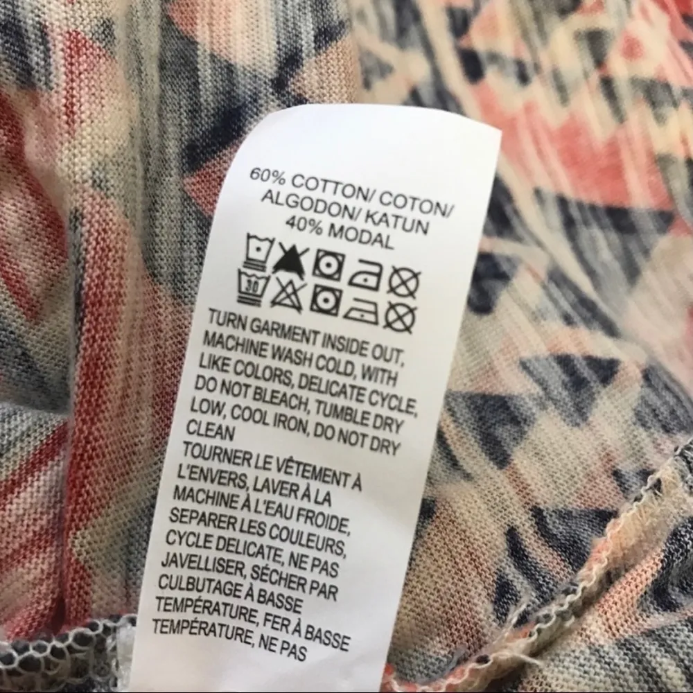 Lucky Brand Maxi Dress L Geometric Print Crochet Summer Vacation Party Bright - Image 10