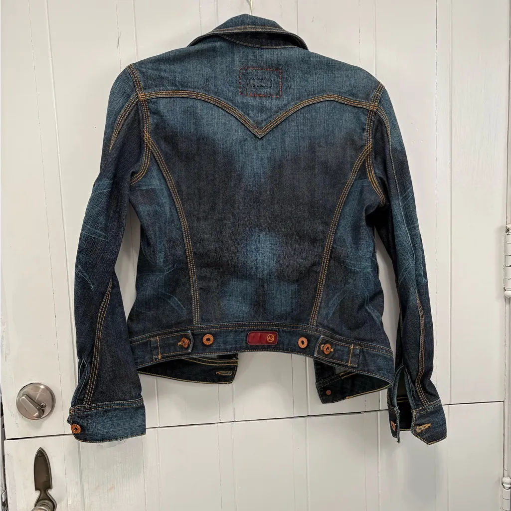 Ag Adriano Goldschmied Blue Denim Jacket - Image 3