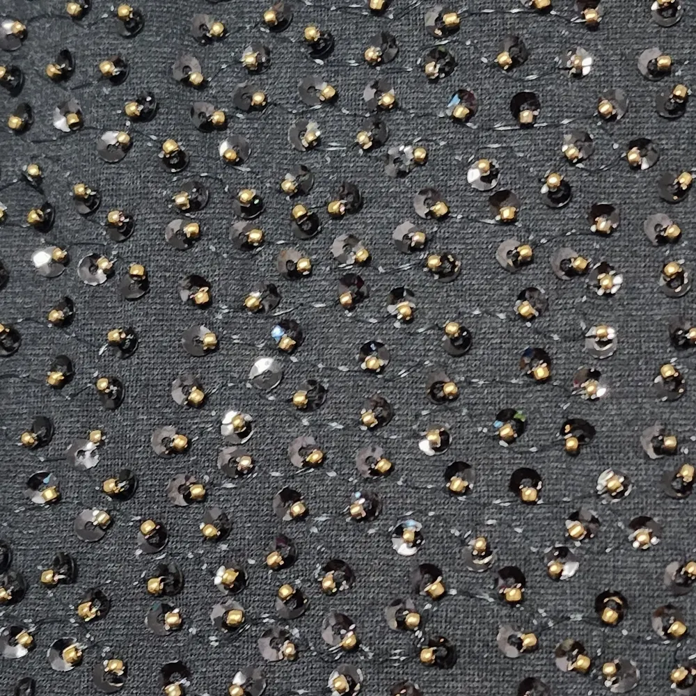 Altar'd State Kelvie black beaded sequin bell sleeve mini dress size small - Image 3