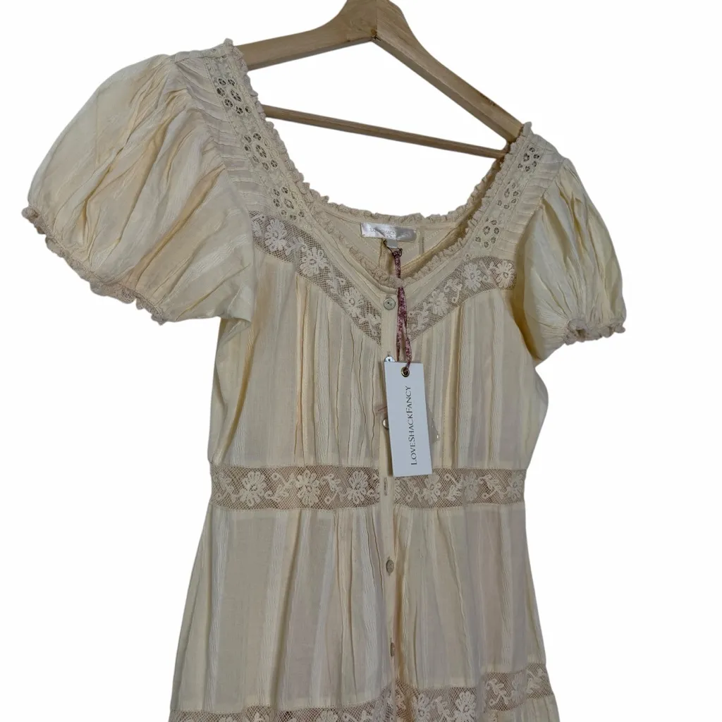 NEW Loveshackfancy Carabella Dress Ivory - Image 6