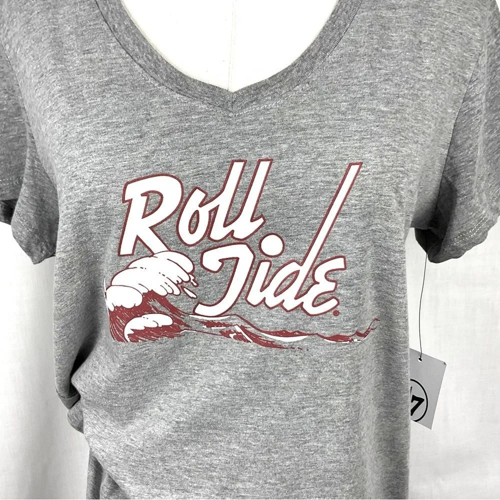 Alabama Roll Tide T-Shirt Grey Short Sleeve Graphic Tee ‘47 Brand Sz Med New - Image 3