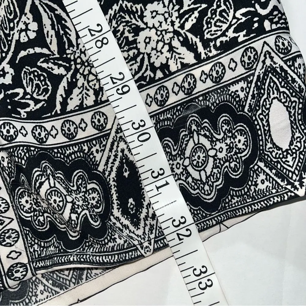 Ecote Black and White Geometric Print 3/4 Sleeve Dress Women’s Size Small - Image 11