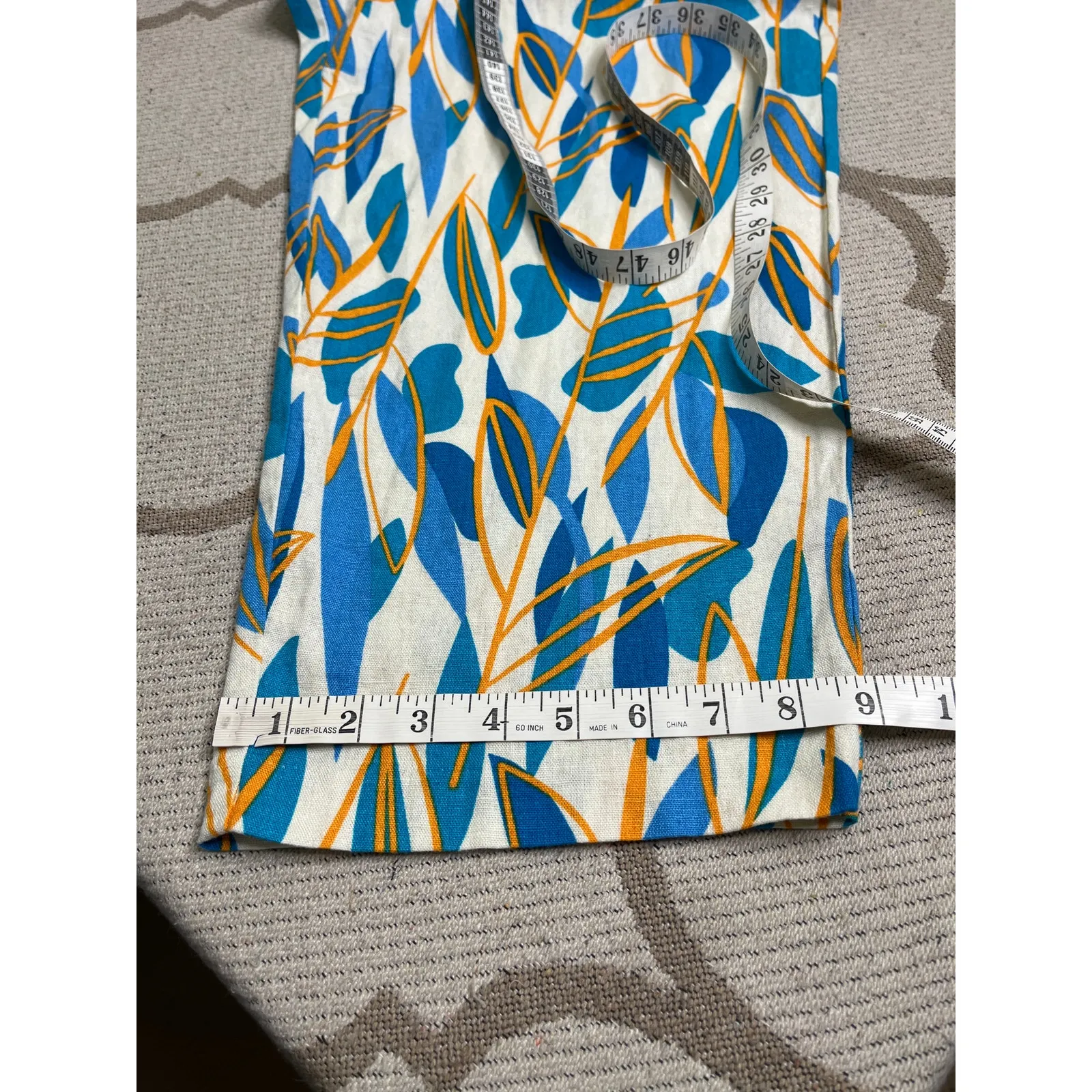 Anthropologie Calligraphie matching linen blend set, size large Blue - Image 12