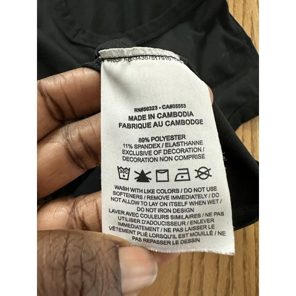 Nike Women’s Black Mesh Back Y2K Sports Top Small Athletic Gym Workout Yoga - Image 9