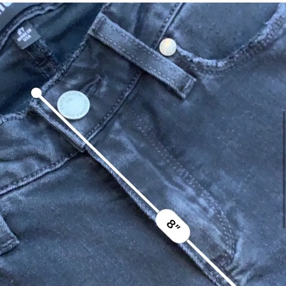 PAIGE verdugo ankle raw hem distressed black jeans - Image 5