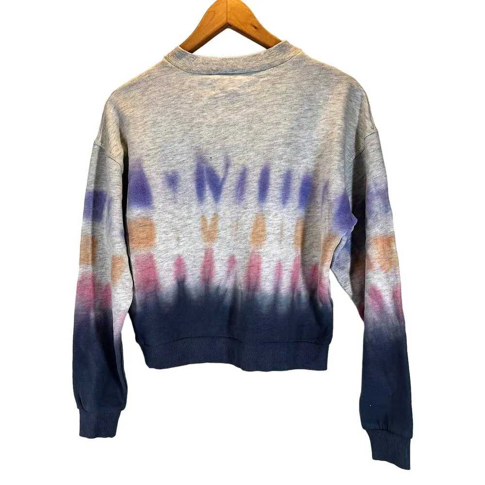 BlankNYC | NWT | XS | Into The Groove Ombré Tie-Dye Cropped Crewneck Sweatshirt - Image 4