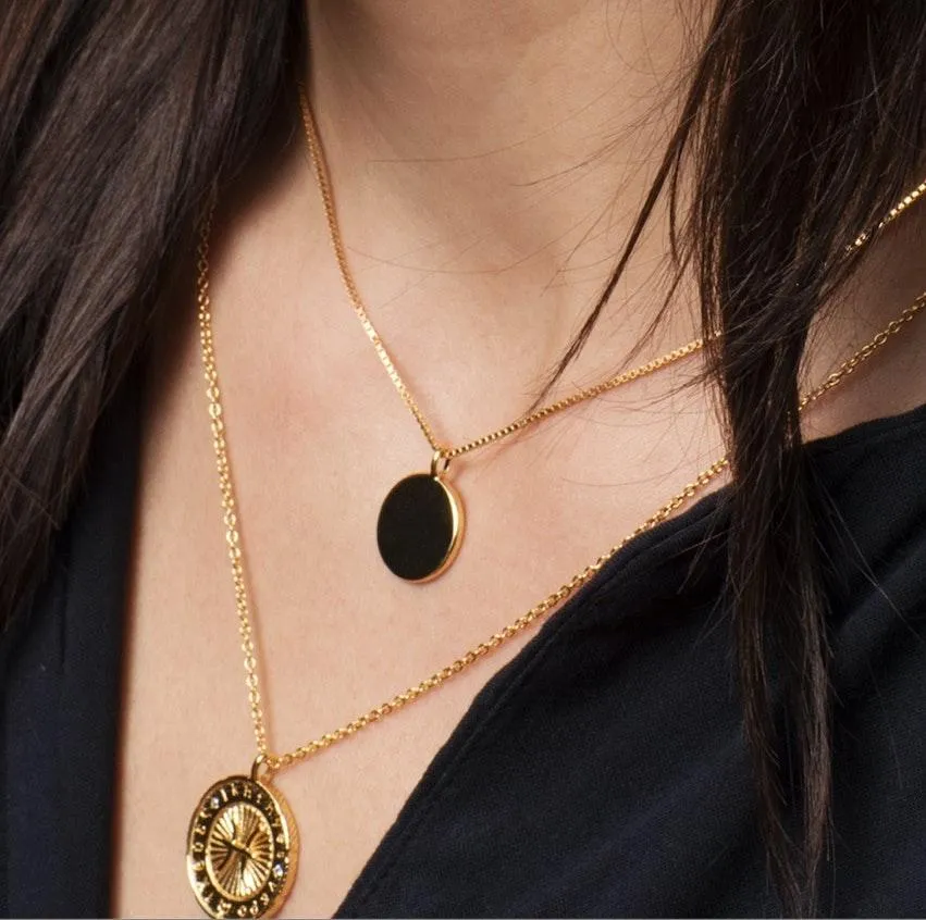 Pisces Coin Necklace, Zodiac/Sterling Silver - Image 3