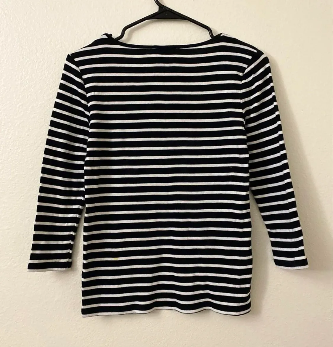 Black & White Striped Blouse - Image 2