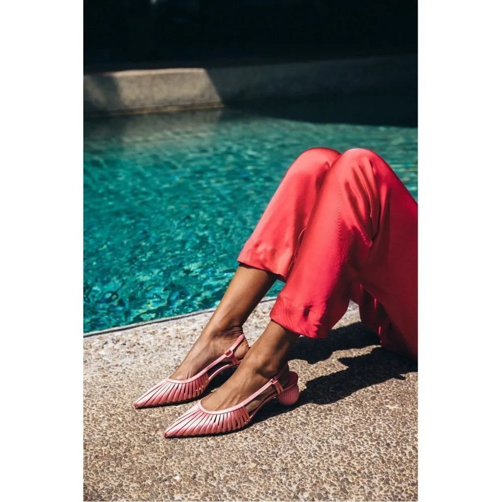 💕CULT GAIA💕 Alia Slingback Mule Heels ~ Pink - Image 12