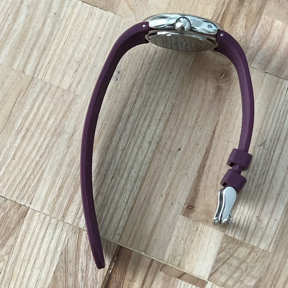 Fruitz by Philip Stein Natural Frequency Watch Black Dial Purple Silicone Strap - Image 8