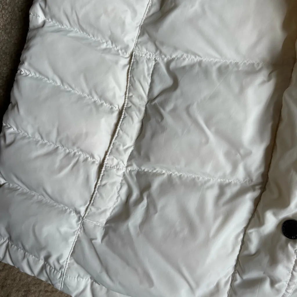 Lands' End Cream Puffer Jacket White - Image 5