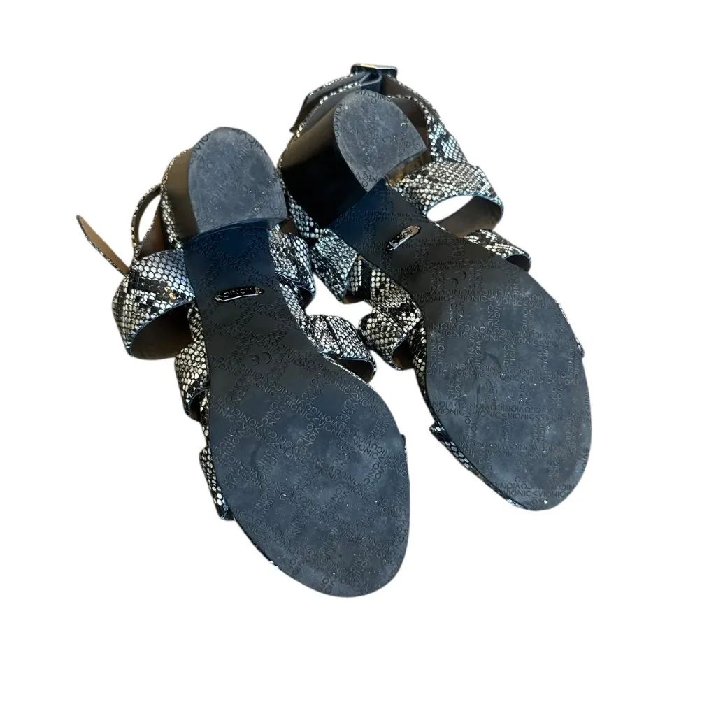 Vionic Blaire Snake Strappy High Block Heel Sandals Ankle Strap Chunky Size 7 - Image 12