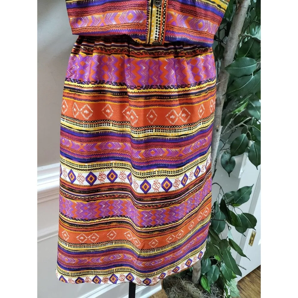 Speed Control Women's Multicolor Polyester Cap Sleeve Knee Length Dress Size 3X - Image 4