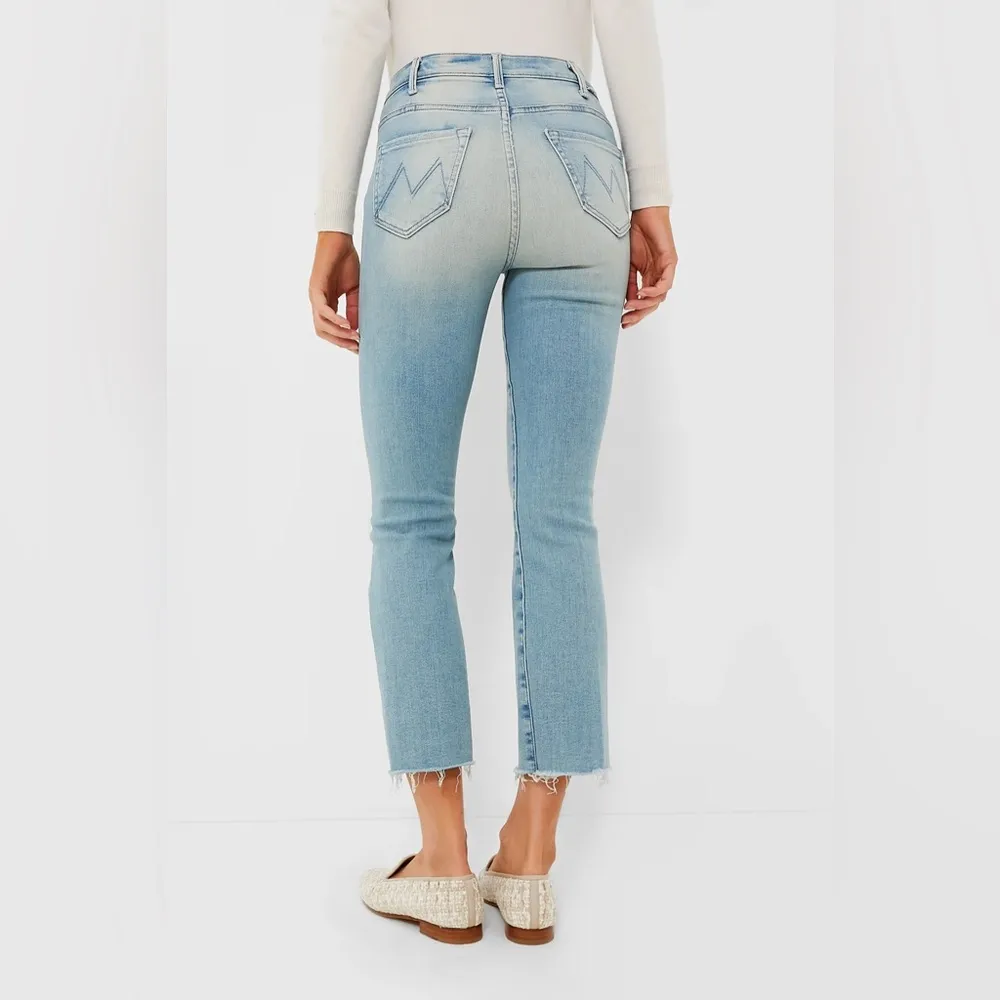 MOTHER Hustler Ankle Fray Jeans in Limited Edition 27 Blue - Image 3