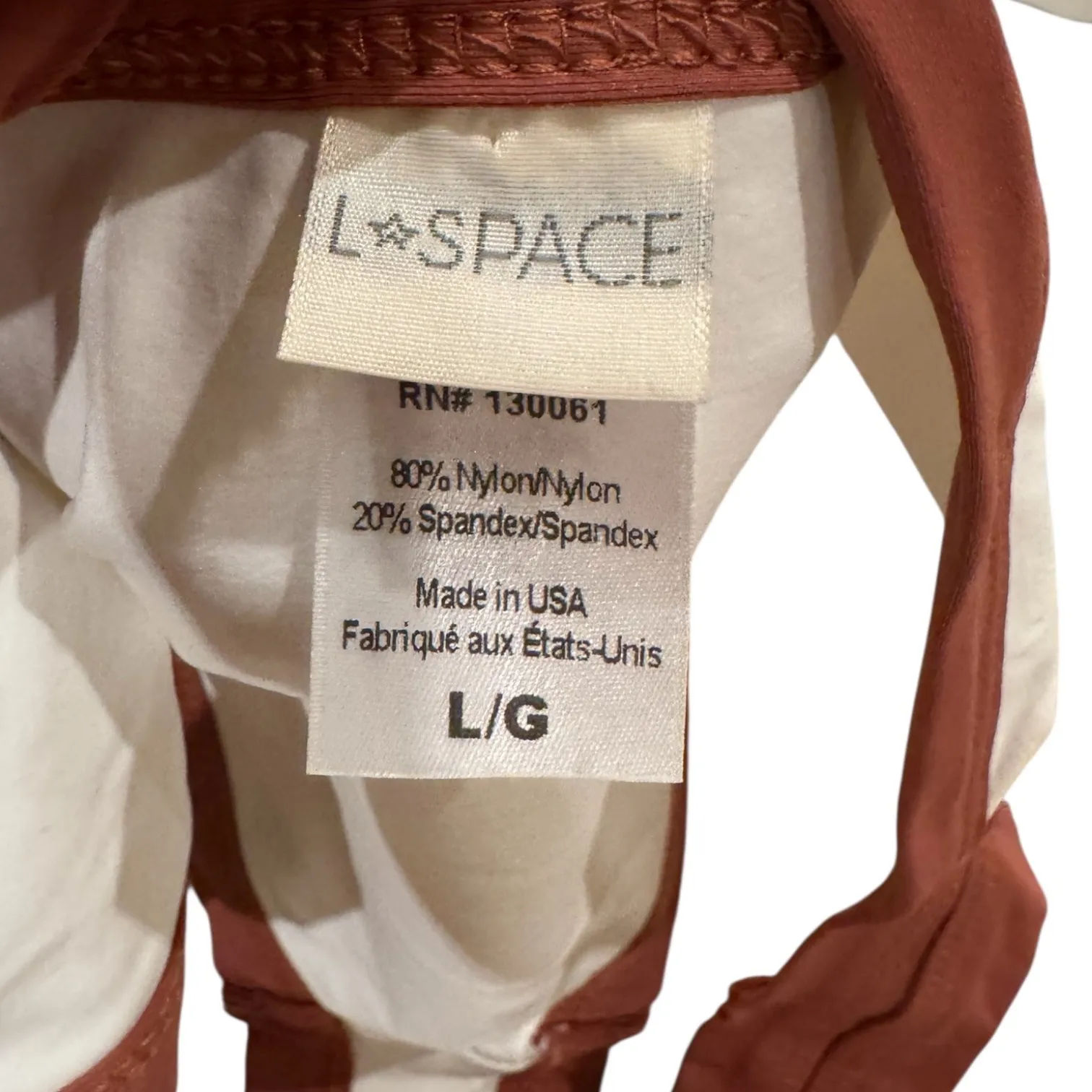 L*Space Bikini Set Large Women's‎ White Rust  Farrah/ Charlie Swimwear Beach USA - Image 6